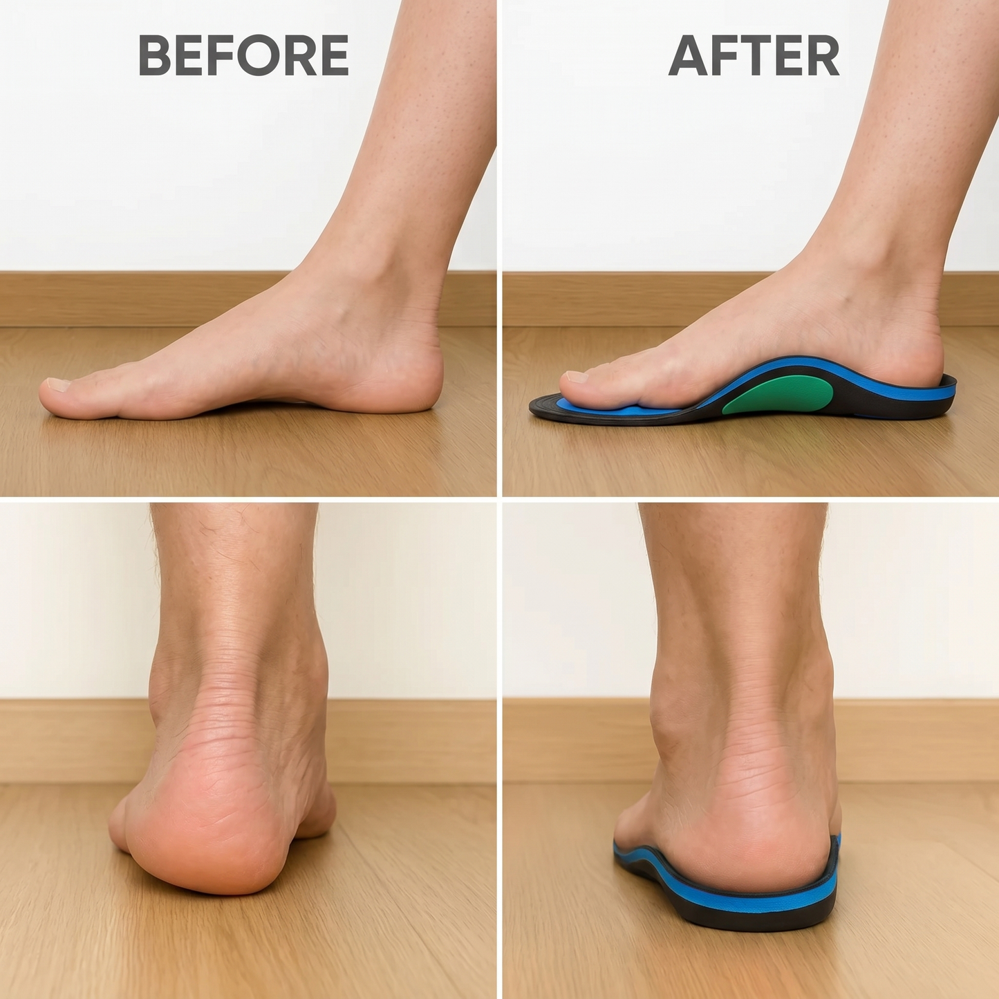 3-Zone Plantar Fasciitis Support Insoles